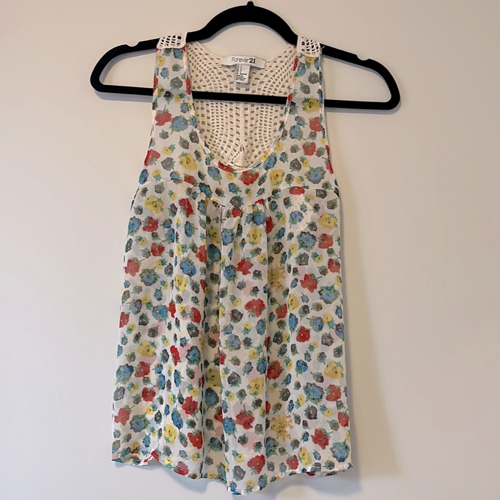 WOMENS PATTERNED SHEER TANK